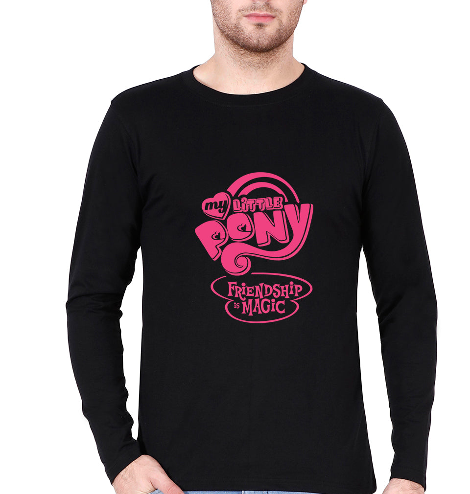 My Little Pony Full Sleeves T-Shirt for Men-Black-Ektarfa.online