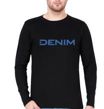 Load image into Gallery viewer, Denim Full Sleeves T-Shirt for Men-Black-Ektarfa.online
