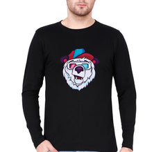 Load image into Gallery viewer, Bear Full Sleeves T-Shirt for Men-Black-Ektarfa.online
