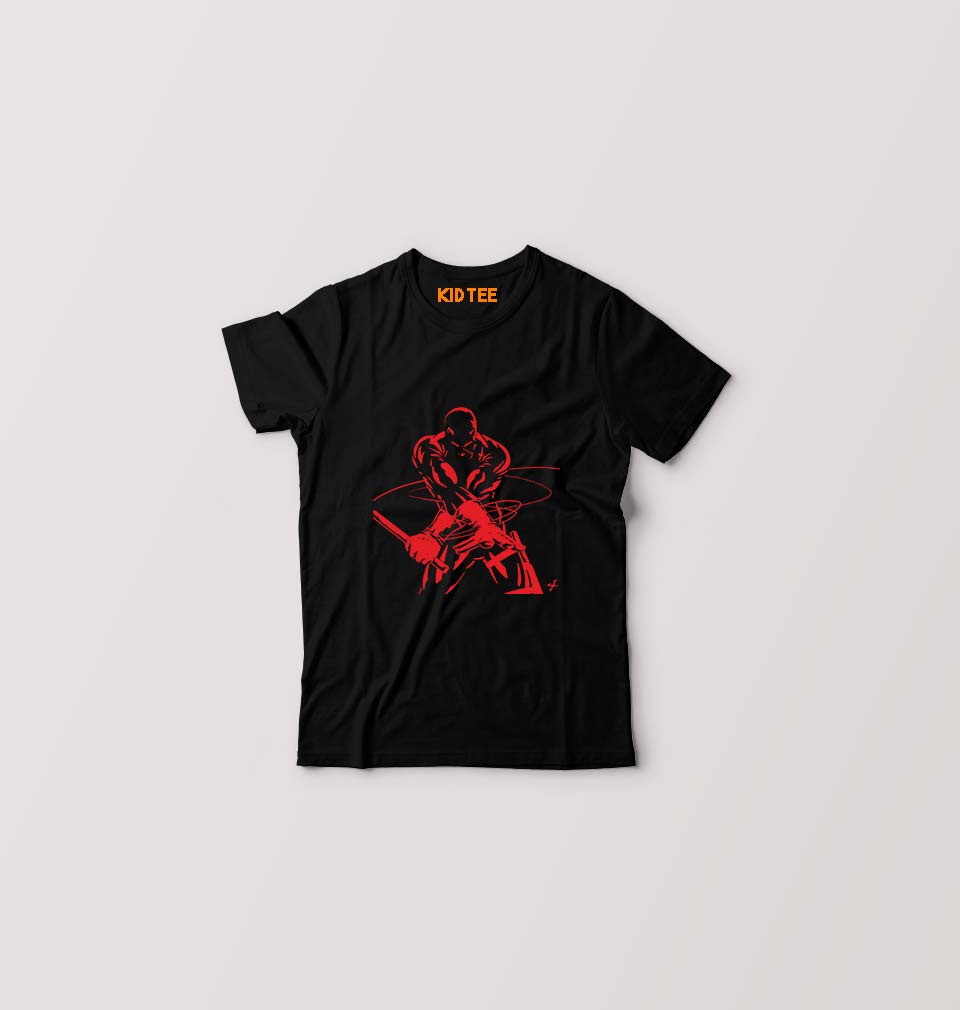 Daredevil Kids T-Shirt for Boy/Girl-Black-Ektarfa.online