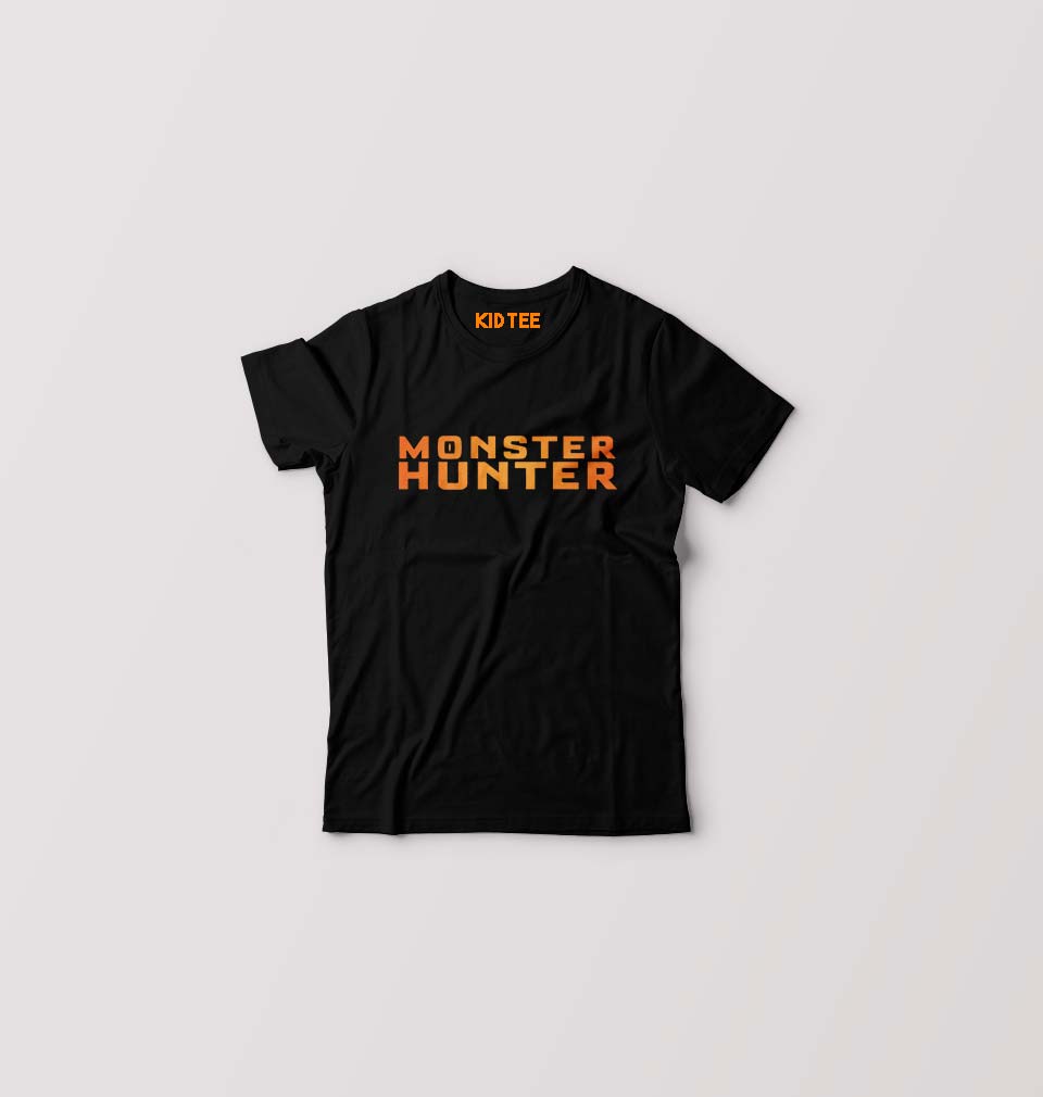 Monster Hunter Kids T-Shirt for Boy/Girl-Black-Ektarfa.online