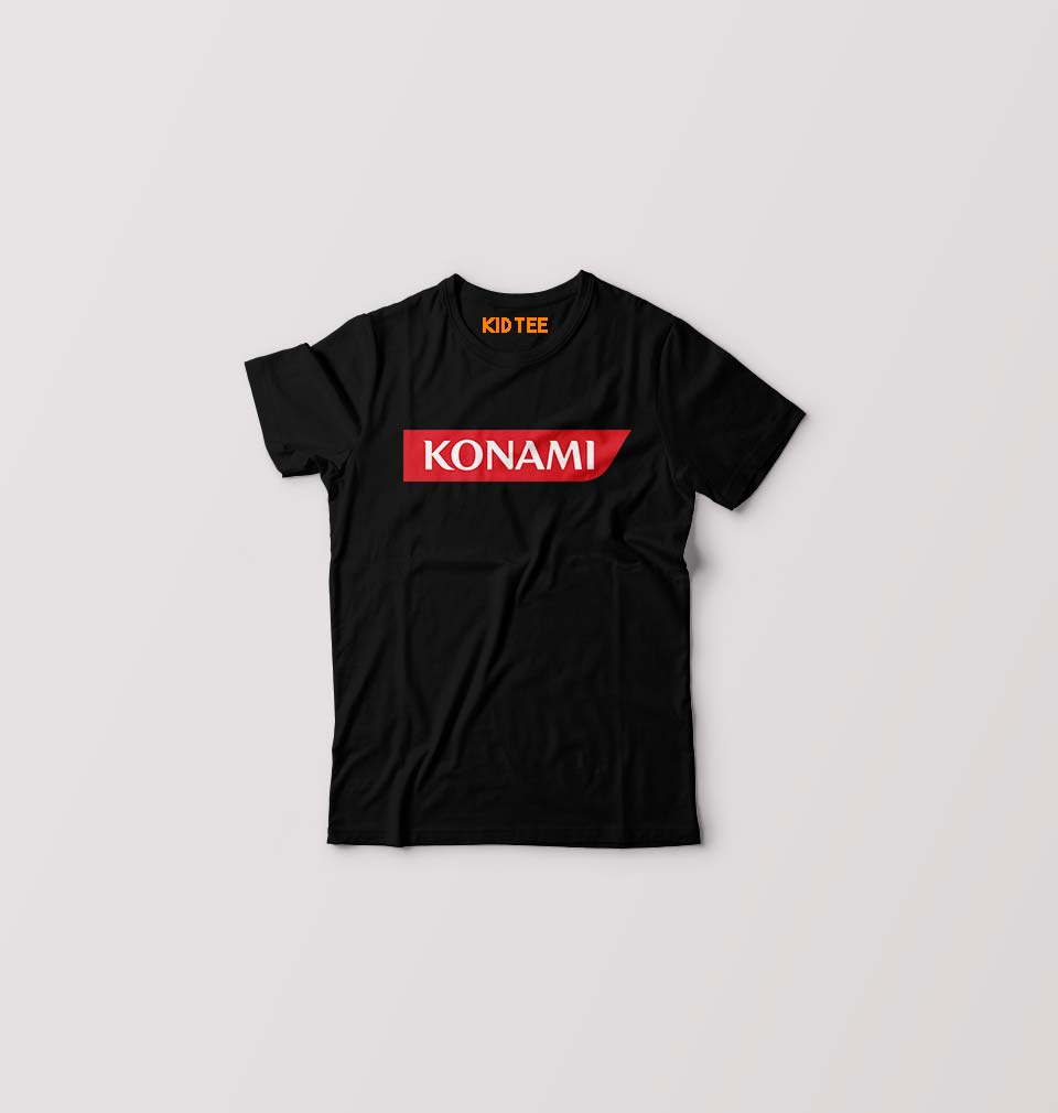 Konami Kids T-Shirt for Boy/Girl-Black-Ektarfa.online