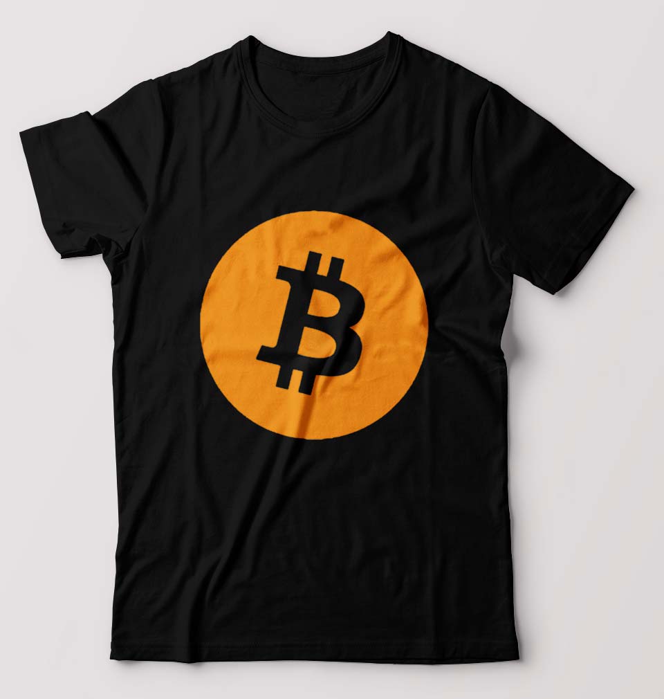 Cryptocurrency Bitcoin T-Shirt for Men-Black-Ektarfa.online