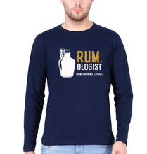 Load image into Gallery viewer, Rum Full Sleeves T-Shirt for Men-S(38 Inches)-Navy Blue-Ektarfa.online
