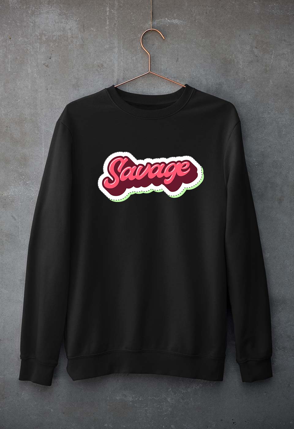 Savage Unisex Sweatshirt for Men/Women-S(40 Inches)-Black-Ektarfa.online