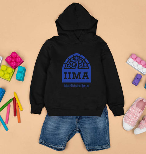 IIMA Ahmedabad Kids Hoodie for Boy/Girl-Black-Ektarfa.online