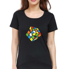 Load image into Gallery viewer, Rubik&#39;s Cube T-Shirt for Women-Black-Ektarfa.online
