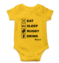 Load image into Gallery viewer, Rugby Kids Romper For Baby Boy/Girl-0-5 Months(18 Inches)-Yellow-Ektarfa.online
