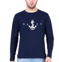 Load image into Gallery viewer, NAvy Army Full Sleeves T-Shirt for Men-Navy Blue-Ektarfa.online
