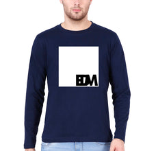 Load image into Gallery viewer, EDM Full Sleeves T-Shirt for Men-S(38 Inches)-Navy Blue-Ektarfa.online
