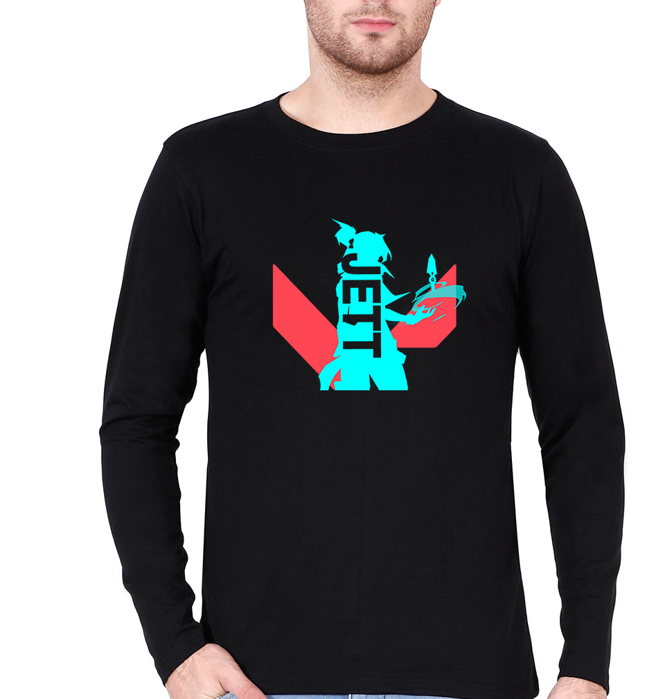 Valorant Full Sleeves T-Shirt for Men-Black-Ektarfa.online