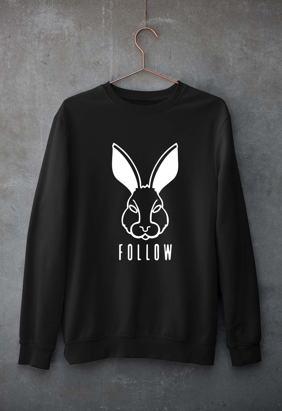 Rabbit Bunny Unisex Sweatshirt for Men/Women-Black-Ektarfa.online
