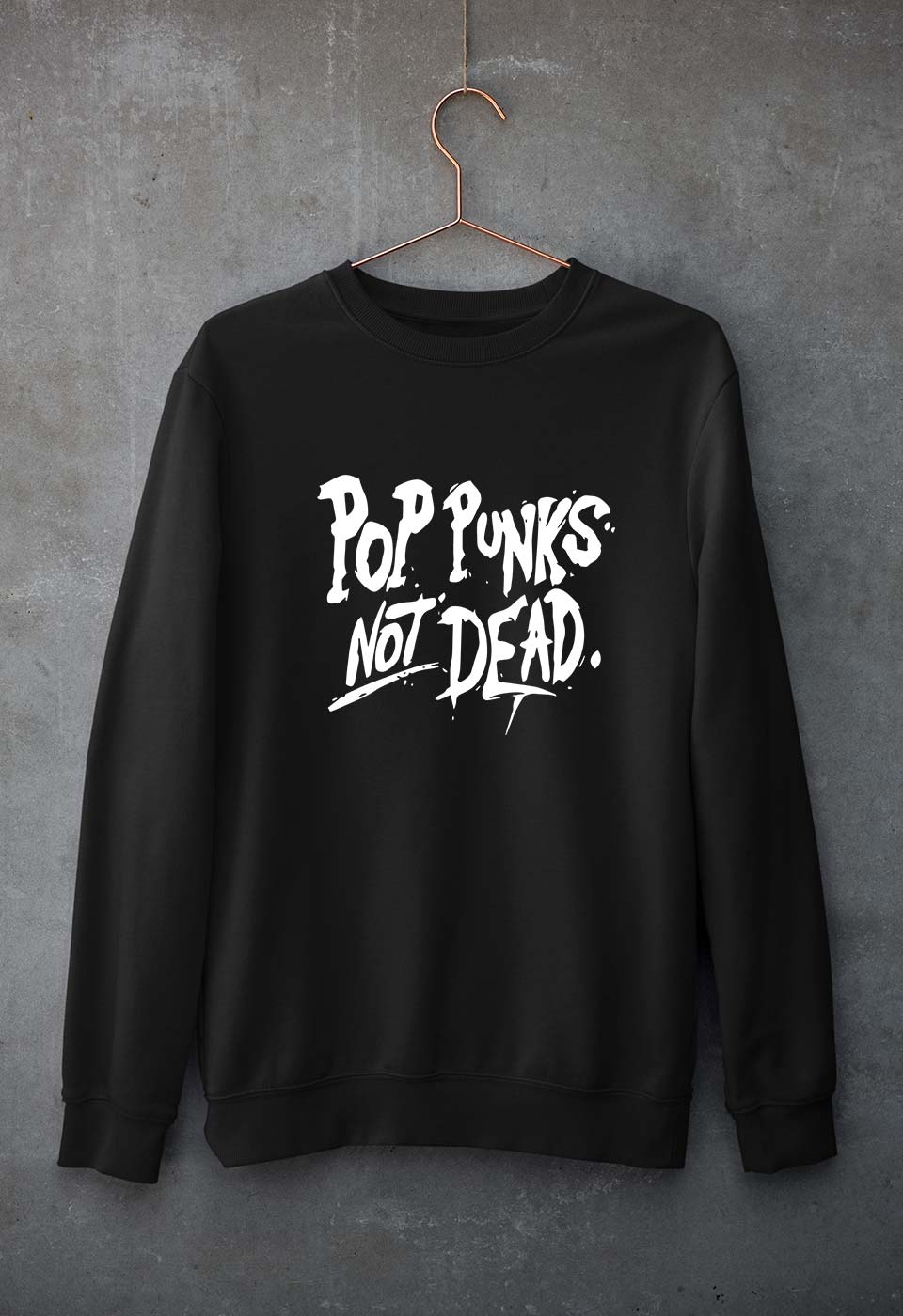 Pop Punks Not Dead Unisex Sweatshirt for Men/Women-Black-Ektarfa.online