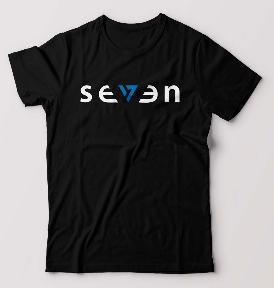 Seven MS Dhoni Thala T-Shirt for Men-Black-Ektarfa.online