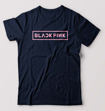 Load image into Gallery viewer, Black Pink Kpop T-Shirt for Men-S(38 Inches)-Navy Blue-Ektarfa.online
