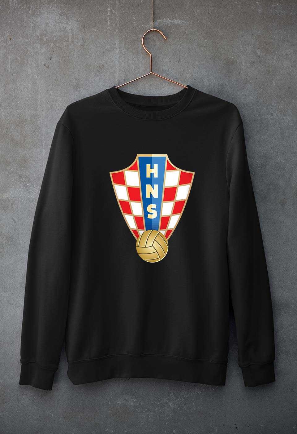 Croatia Football Unisex Sweatshirt for Men/Women-Black-Ektarfa.online