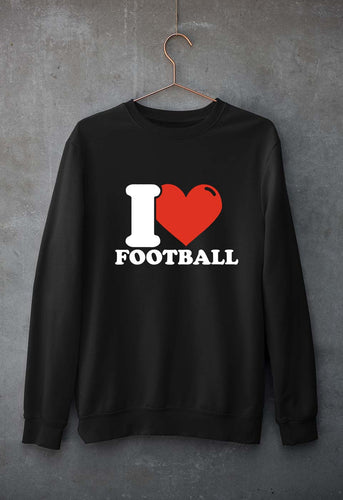 I Love Football Unisex Sweatshirt for Men/Women-Black-Ektarfa.online
