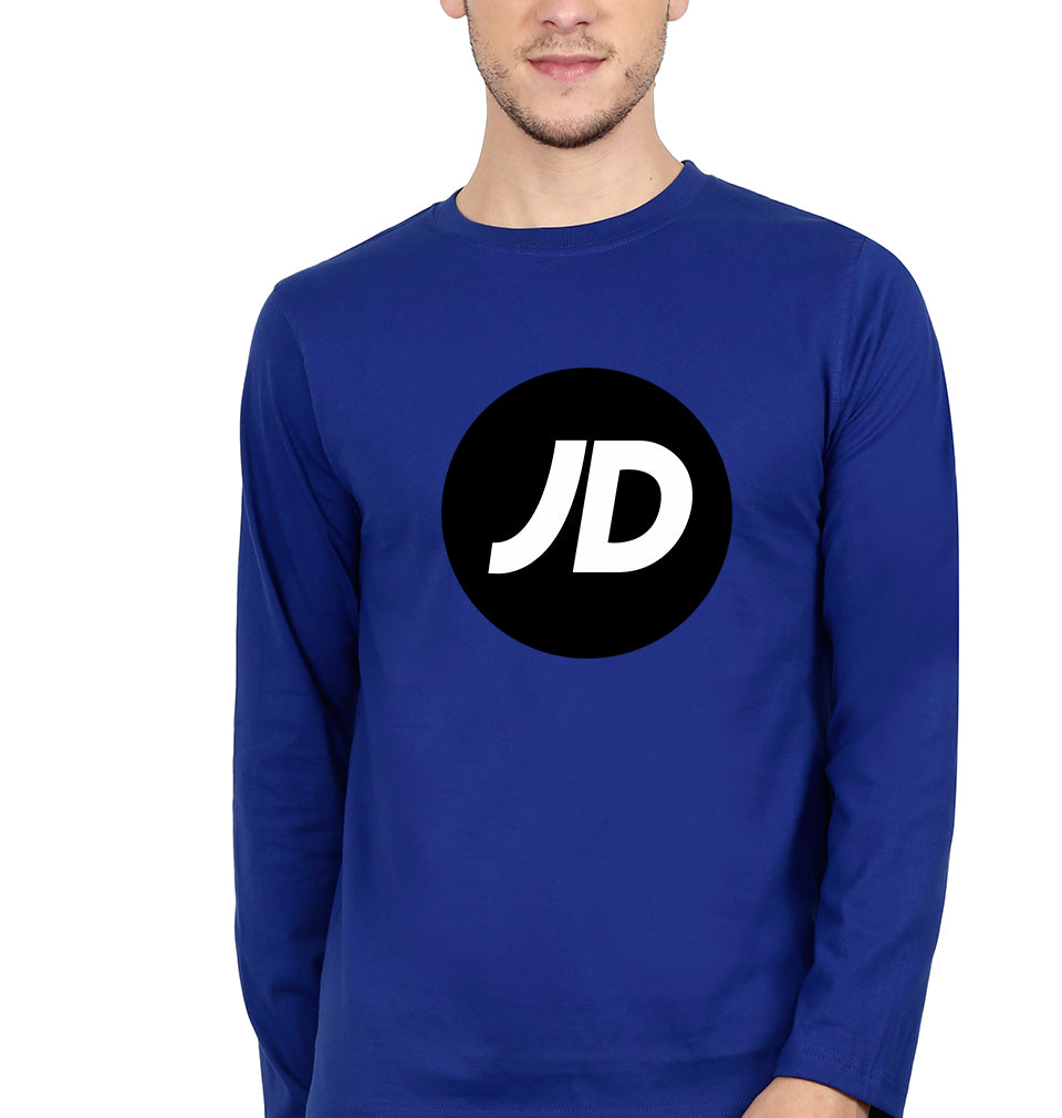 JD Sports Full Sleeves T-Shirt for Men-S(38 Inches)-Royal Blue-Ektarfa.online