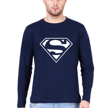 Load image into Gallery viewer, Superman Superhero Full Sleeves T-Shirt for Men-Navy Blue-Ektarfa.online
