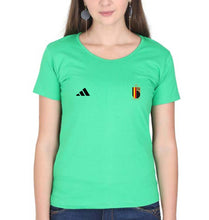 Load image into Gallery viewer, Belgium Football T-Shirt for Women-Flag Green-Ektarfa.online
