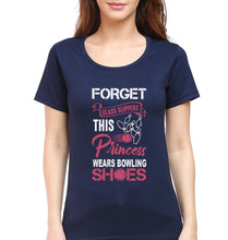 Load image into Gallery viewer, Bowling Princess T-Shirt for Women-Navy Blue-Ektarfa.online
