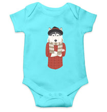 Load image into Gallery viewer, Hipster Wolf Kids Romper For Baby Boy/Girl-0-5 Months(18 Inches)-Sky Blue-Ektarfa.online
