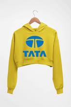 Load image into Gallery viewer, Tata Crop HOODIE FOR WOMEN-Mustard Yellow-Ektarfa.online
