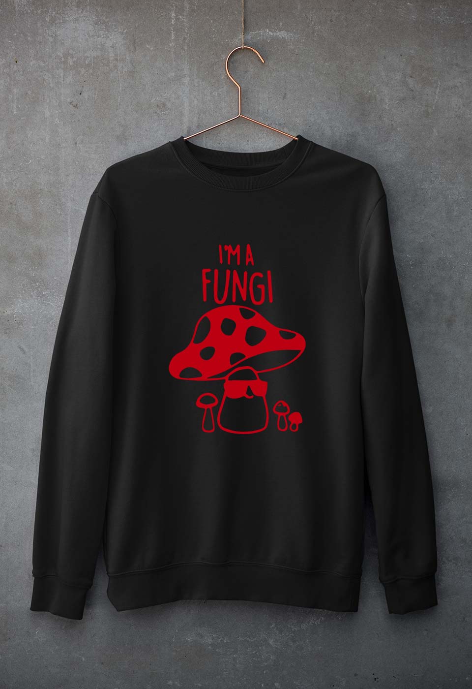 Mushroom Unisex Sweatshirt for Men/Women-Black-Ektarfa.online