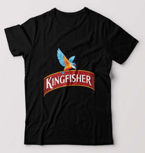 Load image into Gallery viewer, Kingfisher T-Shirt for Men-S(38 Inches)-Black-Ektarfa.online
