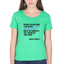 Load image into Gallery viewer, Dwight Schrute T-Shirt for Women-Flag Green-Ektarfa.online
