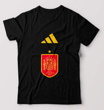 Load image into Gallery viewer, Spain Football T-Shirt for Men-Black-Ektarfa.online
