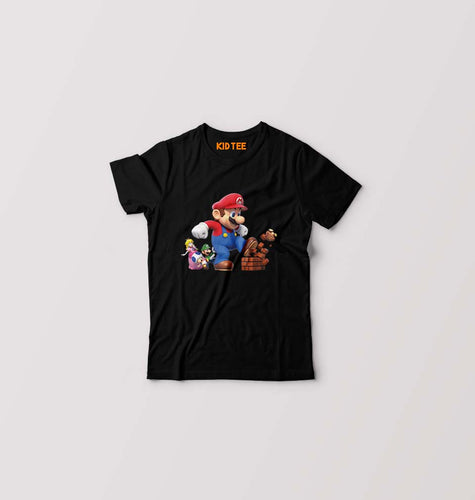 Mario Kids T-Shirt for Boy/Girl-0-1 Year(20 Inches)-Black-Ektarfa.online