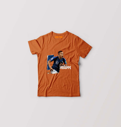Kylian Mbappé Kids T-Shirt for Boy/Girl-0-1 Year(20 Inches)-Orange-Ektarfa.online