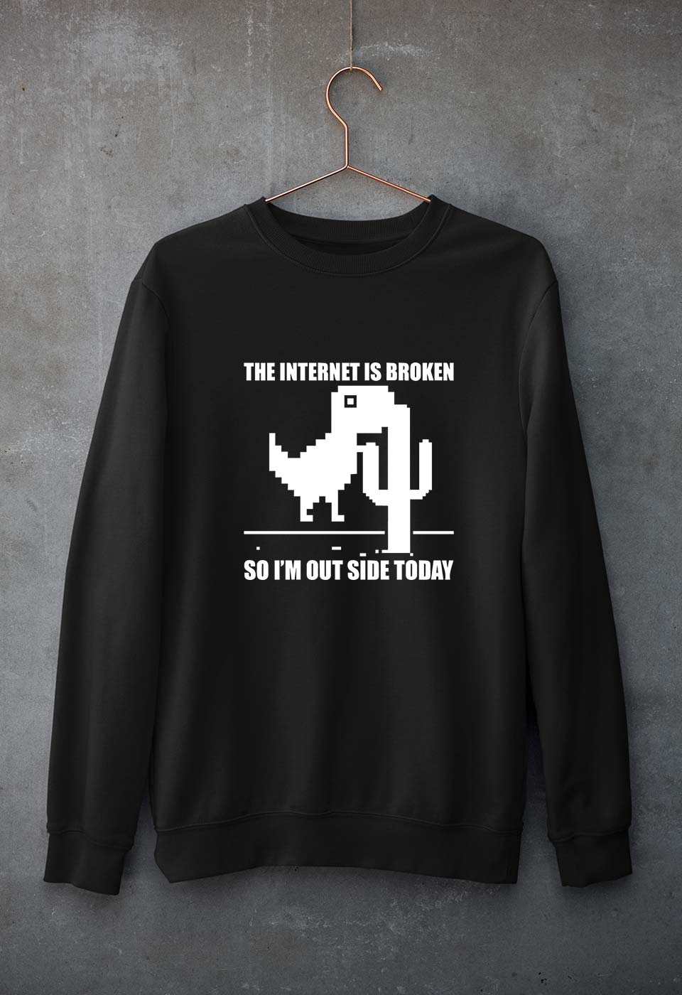 Internet Unisex Sweatshirt for Men/Women-Black-Ektarfa.online