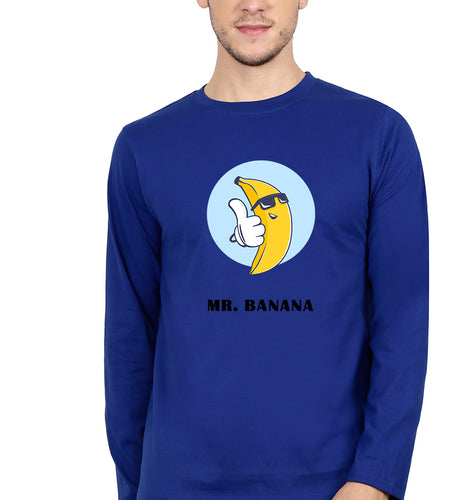 Banana Full Sleeves T-Shirt for Men-Royal Blue-Ektarfa.online
