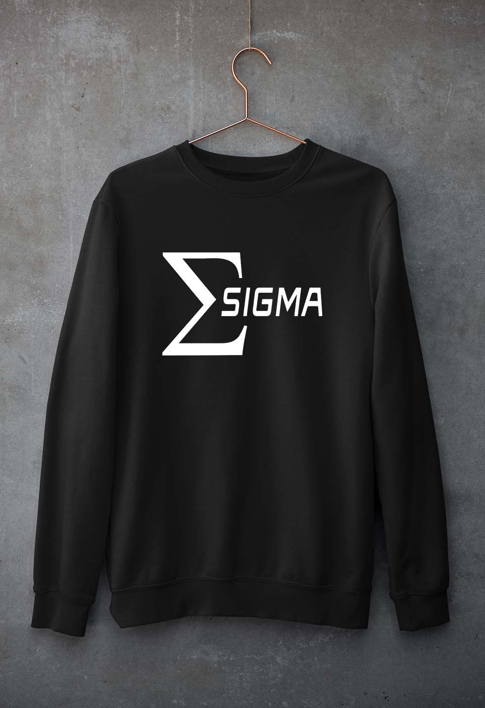 Sigma Unisex Sweatshirt for Men/Women-Black-Ektarfa.online