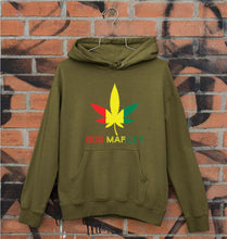 Load image into Gallery viewer, Bob Marley Weed Unisex Hoodie for Men/Women-S(40 Inches)-Olive Green-Ektarfa.online
