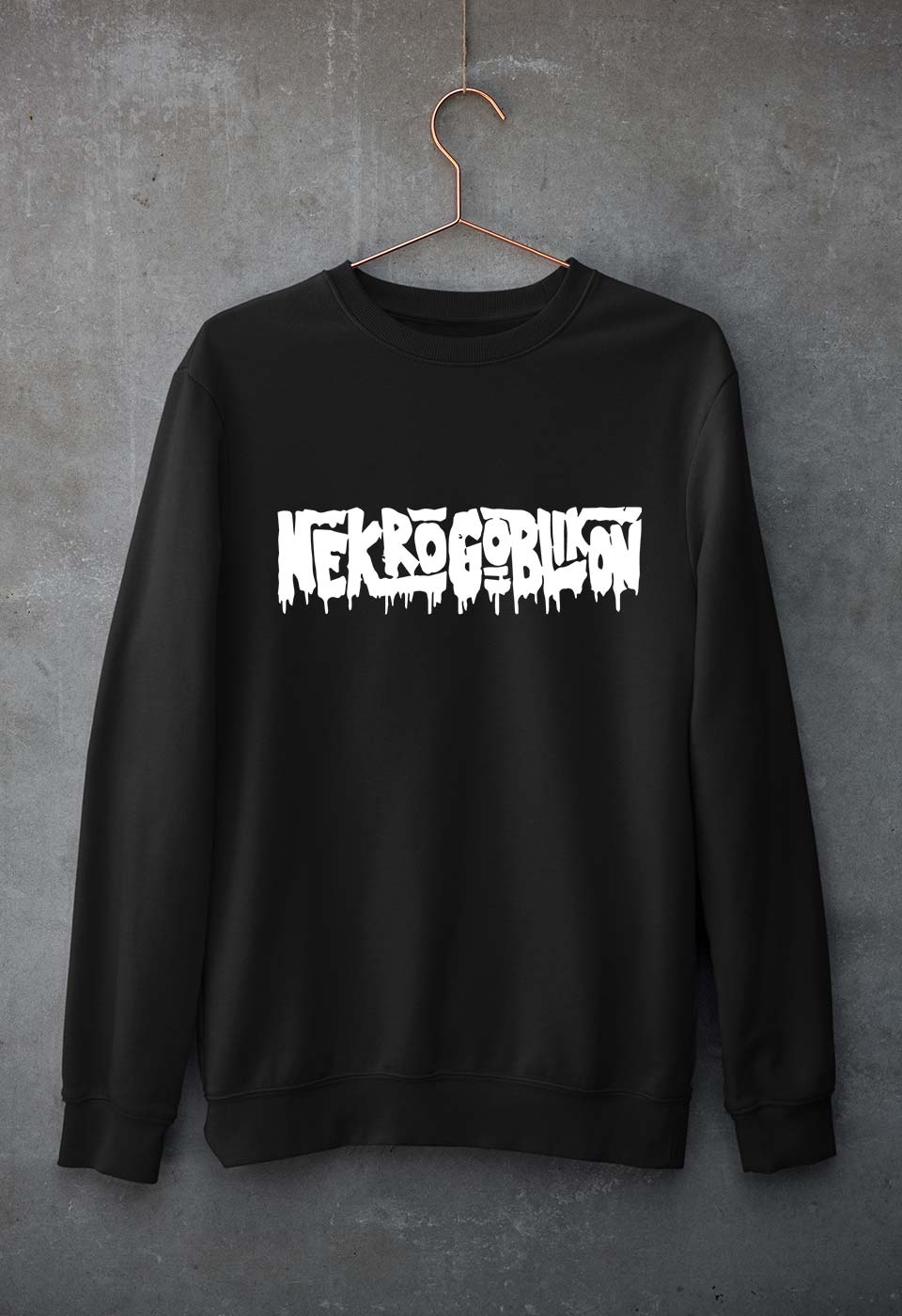 Nekrogoblikon Unisex Sweatshirt for Men/Women-S(40 Inches)-Black-Ektarfa.online