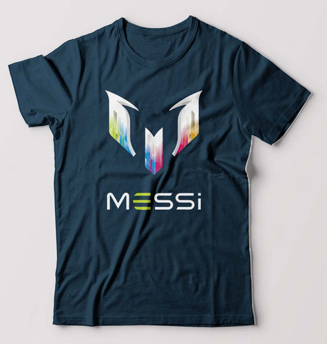 Messi T-Shirt for Men-S(38 Inches)-Petrol Blue-Ektarfa.online