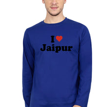Load image into Gallery viewer, I Love Jaipur Full Sleeves T-Shirt for Men-Royal Blue-Ektarfa.online
