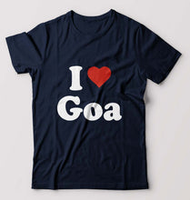 Load image into Gallery viewer, I Love Goa T-Shirt for Men-Navy Blue-Ektarfa.online
