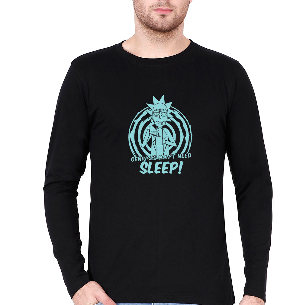 Rick and Morty Full Sleeves T-Shirt for Men-Black-Ektarfa.online