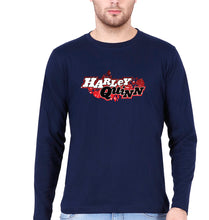 Load image into Gallery viewer, Harley Quinn Full Sleeves T-Shirt for Men-S(38 Inches)-Navy Blue-Ektarfa.online
