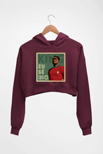 Load image into Gallery viewer, Eusébio Crop HOODIE FOR WOMEN-Maroon-Ektarfa.online
