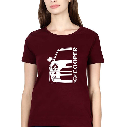 MINI Cooper T-Shirt for Women-Maroon-Ektarfa.online