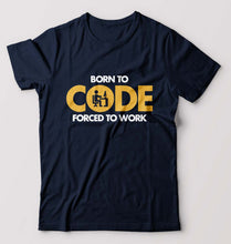 Load image into Gallery viewer, Coder Geek T-Shirt for Men-Navy Blue-Ektarfa.online
