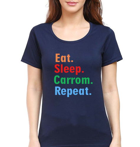 Carrom T-Shirt for Women-Navy Blue-Ektarfa.online