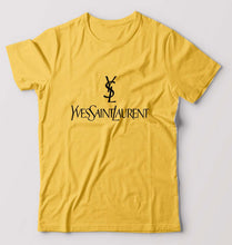 Load image into Gallery viewer, YSL T-Shirt for Men-S(38 Inches)-Golden yellow-Ektarfa.online
