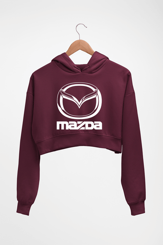 Mazda Crop HOODIE FOR WOMEN-Maroon-Ektarfa.online