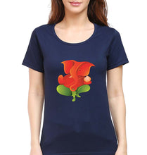 Load image into Gallery viewer, Ganpati JI(Ganesh) T-Shirt for Women-Navy Blue-Ektarfa.online

